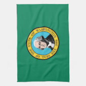 Serviette de cuisine avec Drapeau de Washington, É (Vertical)