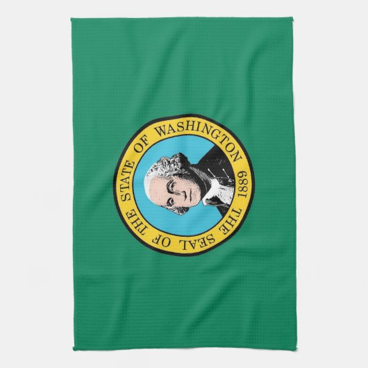 Serviette de cuisine avec Drapeau de Washington, É (Vertical)