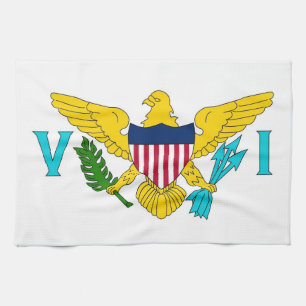 Serviette de cuisine avec Drapeau des îles Vierges