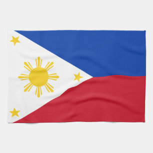 Serviette de cuisine avec Drapeau des Philippines
