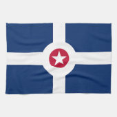 Serviette de cuisine avec Drapeau d'Indianapolis,  (Horizontal)
