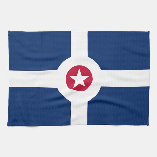 Serviette de cuisine avec Drapeau d'Indianapolis,  (Horizontal)