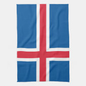 Serviette de cuisine avec Drapeau d'Islande (Vertical)