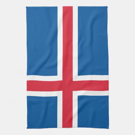 Serviette de cuisine avec Drapeau d'Islande (Vertical)
