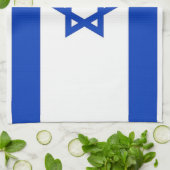 Serviette de cuisine avec Drapeau d'Israël (Plié)