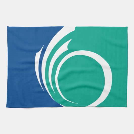 Serviette de cuisine avec drapeau d'Ottawa, Canada (Horizontal)