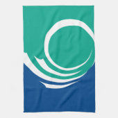 Serviette de cuisine avec drapeau d'Ottawa, Canada (Vertical)