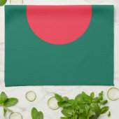 Serviette de cuisine avec Drapeau du Bangladesh (Plié)