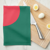 Serviette de cuisine avec Drapeau du Bangladesh (Quart Plié)