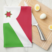 Serviette de cuisine avec Drapeau du Burundi (Quart Plié)