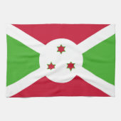 Serviette de cuisine avec Drapeau du Burundi (Horizontal)