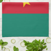 Serviette de cuisine avec Drapeau du Cameroun (Plié)