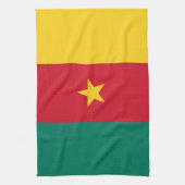 Serviette de cuisine avec Drapeau du Cameroun (Vertical)