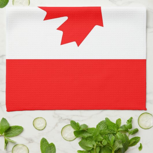 Serviette de cuisine avec Drapeau du Canada (Plié)