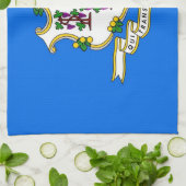 Serviette de cuisine avec Drapeau du Connecticut,  (Plié)