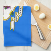 Serviette de cuisine avec Drapeau du Connecticut,  (Quart Plié)