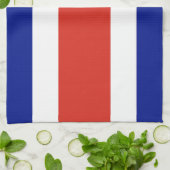Serviette de cuisine avec Drapeau du Costa Rica (Plié)