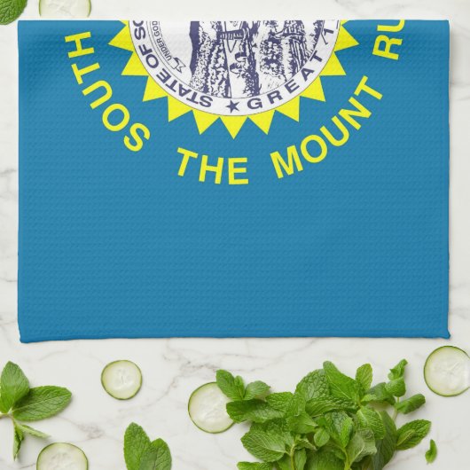 Serviette de cuisine avec Drapeau du Dakota du Sud (Plié)