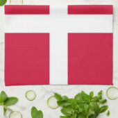 Serviette de cuisine avec Drapeau du Danemark (Plié)