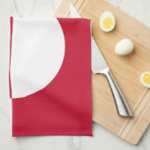 Serviette de cuisine avec drapeau du Groenland (Quart Plié)