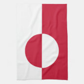 Serviette de cuisine avec drapeau du Groenland (Vertical)