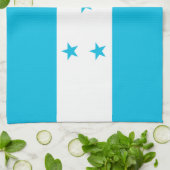 Serviette de cuisine avec Drapeau du Honduras (Plié)