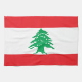 Serviette de cuisine avec Drapeau du Liban (Horizontal)