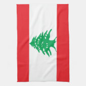 Serviette de cuisine avec Drapeau du Liban (Vertical)