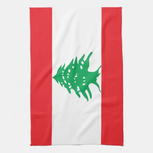 Serviette de cuisine avec Drapeau du Liban (Vertical)
