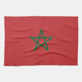 Serviette de cuisine avec Drapeau du Maroc (Horizontal)