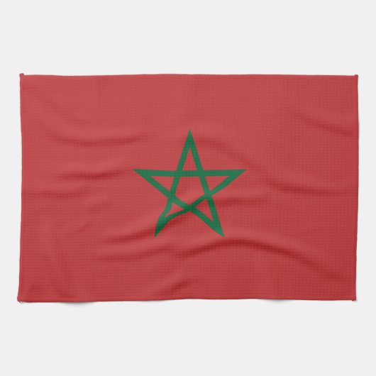 Serviette de cuisine avec Drapeau du Maroc (Horizontal)