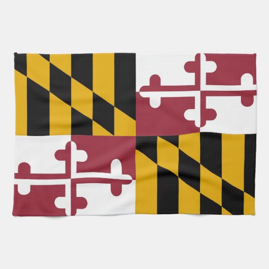 Serviette de cuisine avec Drapeau du Maryland, Éta (Horizontal)