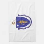 Serviette de cuisine avec Drapeau du Massachusetts (Vertical)