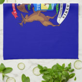 Serviette de cuisine avec Drapeau du Michigan, Éta (Plié)