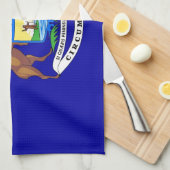 Serviette de cuisine avec Drapeau du Michigan, Éta (Quart Plié)