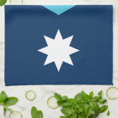 Serviette de cuisine avec drapeau du Minnesota, Ét (Plié)