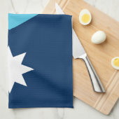 Serviette de cuisine avec drapeau du Minnesota, Ét (Quart Plié)