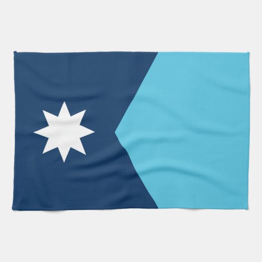 Serviette de cuisine avec drapeau du Minnesota, Ét (Horizontal)