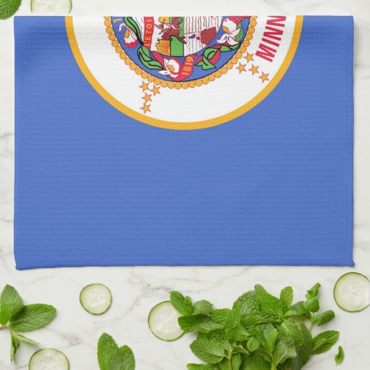 Serviette de cuisine avec Drapeau du Minnesota, Ét (Plié)