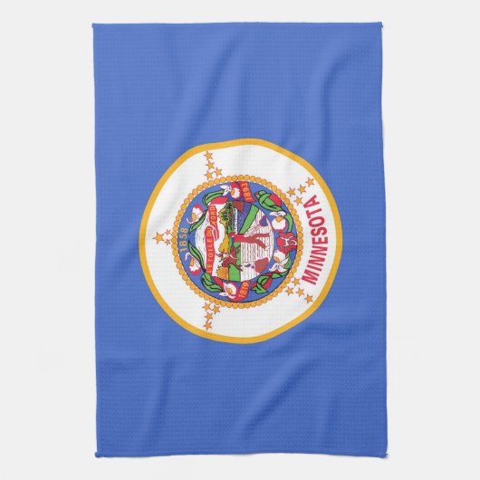 Serviette de cuisine avec Drapeau du Minnesota, Ét (Vertical)