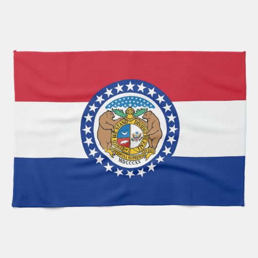 Serviette de cuisine avec Drapeau du Missouri, Éta (Horizontal)