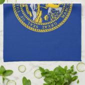 Serviette de cuisine avec Drapeau du Nebraska, Éta (Plié)