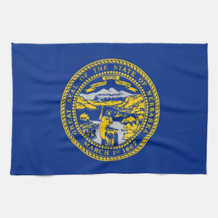 Serviette de cuisine avec Drapeau du Nebraska, Éta