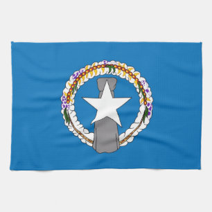 Serviette de cuisine avec Drapeau du nord de l'île