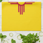 Serviette de cuisine avec Drapeau du Nouveau-Mexiq (Plié)
