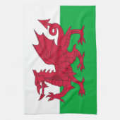 Serviette de cuisine avec Drapeau du Pays de Galle (Vertical)