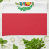 Serviette de cuisine avec Drapeau du Pérou (Plié)