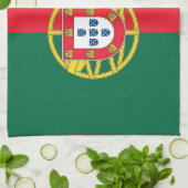 Serviette de cuisine avec Drapeau du Portugal (Plié)