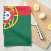 Serviette de cuisine avec Drapeau du Portugal (Quart Plié)