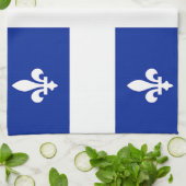 Serviette de cuisine avec Drapeau du Québec, Canad (Plié)